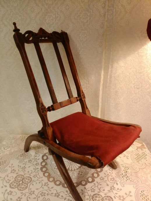 Victorian Campaign Style Folding Chair